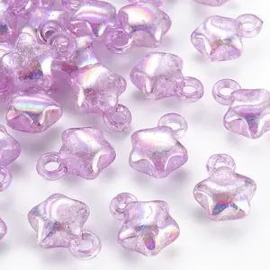 Transparent Crackle Acrylic Pendants