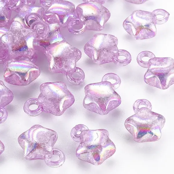 Transparent Crackle Acrylic Pendants