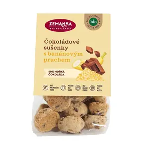 Zemanka BIO Sušenky s čokoládou a banánovým prachem 100 g