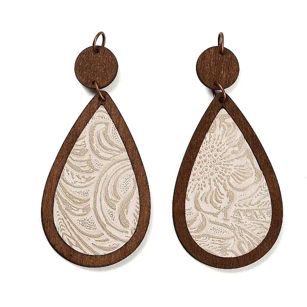 Wood & Leather Big Pendants