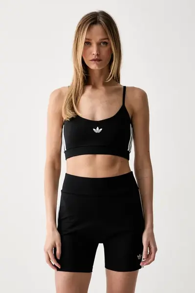 adidas Originals  crop top dámsky bavlnený s elastanom