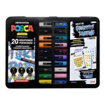 Posca Sada akrylových popisovačů - PC-1M/PC-3M/PC-5M, GRAFFITI, mix barev (20 ks)