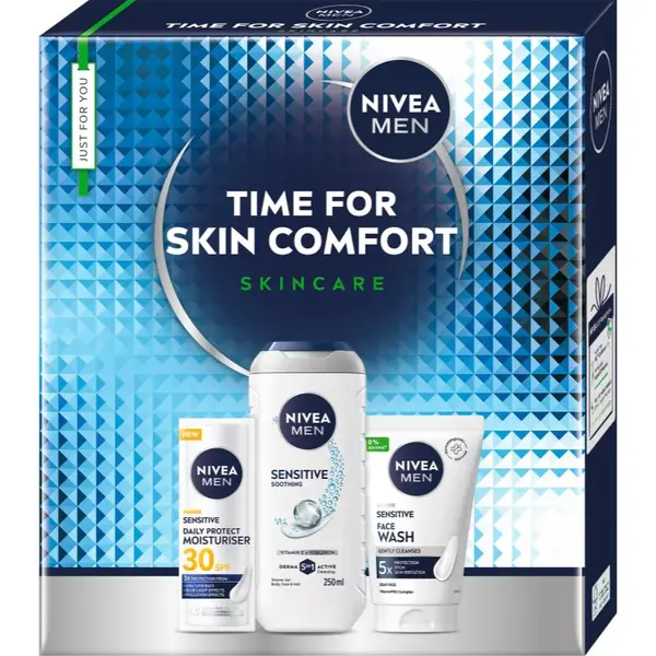 NIVEA MEN Time for Skin Comfort dárková sada na obličej a tělo