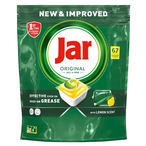 JAR Tablety do myčky Original All-in-One Yellow 67 ks