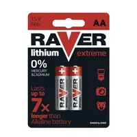 Baterie lithiová AA R6 1,5V RAVER  2ks