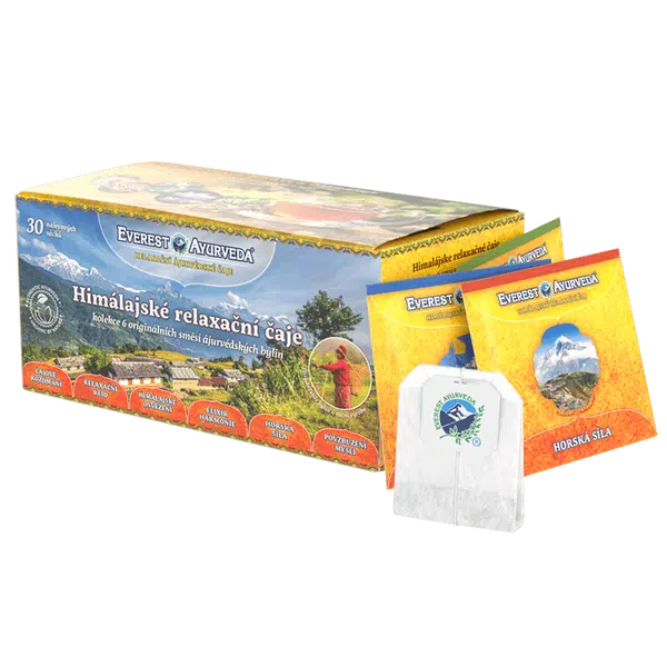 EVEREST AYURVEDA Sáčková kolekce himálajských relaxačních čajů 30 nálevových sáčků