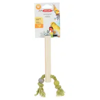 ZOLUX Bidlo pro ptáky dřevěné s lanem M 17 cm