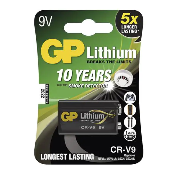 Baterie lithiová 6F22 9V/800mAh GP CR-V9