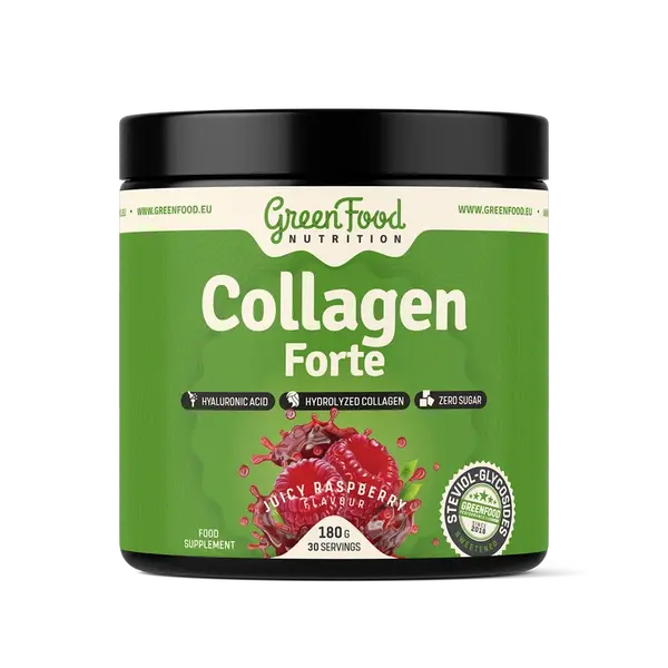 GREENFOOD NUTRITION Collagen forte juicy raspberry 180 g