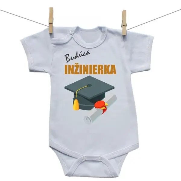 Boodyy Body s krátkym rukávom Budúca inžinierka 80 (9-12 mesiacov)