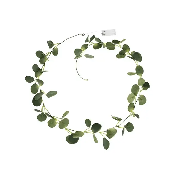 PartyDeco LED Girlanda Eukaliptové listy 2m