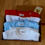 Boodyy Body s dlhým rukávom, biele, modré, červené, 4ks 68 (3-6 mesiacov)