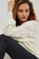 Oversize svetr - ecru