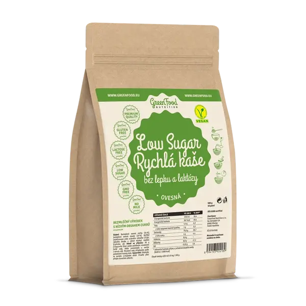 GreenFood Nutrition Low Sugar kaša ovesná 500g