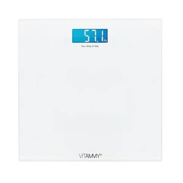 Vitammy Lamina Precízna elektronická kúpeľňová váha, biela