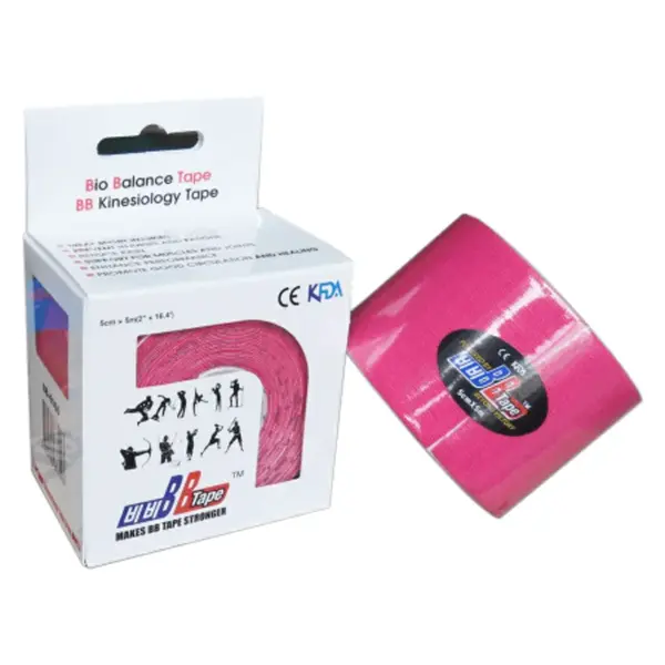 BB tape ICE - umelý hodváb 5cm x 5m ružový