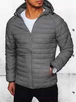 Pánská bunda přechodná tmavě šedá Dstreet