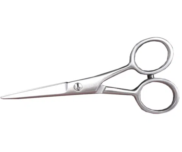 Nůžky na vousy Ragnar Barber Line 4,5" - stříbrné + dárek zdarma