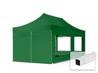 Hawaj Nůžkový stan 3x6 m s bočnicemi zelený