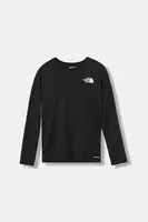 Dětské tričko s dlouhým rukávem The North Face TEEN 24/7 LS TEE černá barva, s potiskem, NF0A8EB8JK31