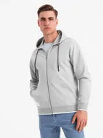 Ombre Men's softly structured hooded sweatshirt - grey