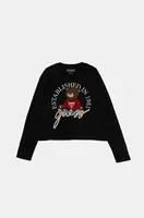 Dětské bavlněné tričko s dlouhým rukávem Guess