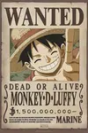 Plakát One Piece - Wanted Luffy