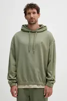 Bavlněná mikina BOSS C-Stevens 116 pánská, zelená barva, s kapucí, hladká, 50544099