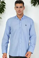 G925 DEWBERRY MEN'S SHIRT-BLUE
