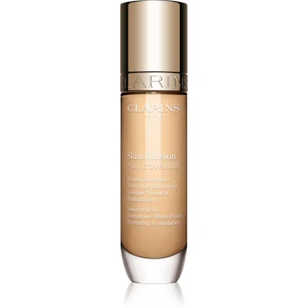 Clarins Skin Illusion Hydrating Foundation vysoko krycí make-up odtieň 101W 30 ml
