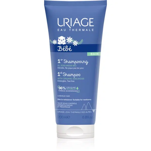 Uriage Bébé 1st Shampoo jemný detský šampón pre jednoduché rozčesávanie vlasov 200 ml