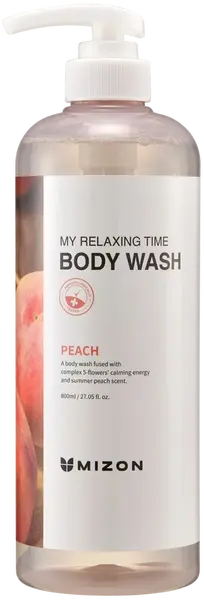 MIZON My Relaxing Time Body Wash úžasná broskyňa sprchovací gél 800 ml