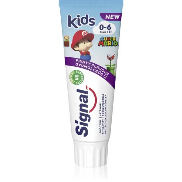 Signal Kids Fruity zubná pasta pre deti 0 - 6 - Super Mario 75 ml