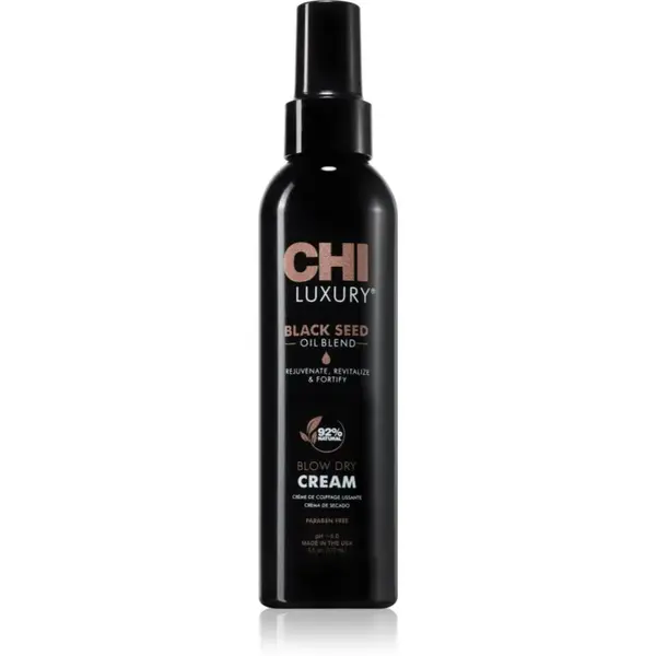 CHI Luxury Black Seed Oil Blow Dry Cream vyživujúci a termoochranný krém pre uhladenie vlasov 177 ml