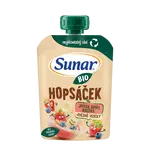 SUNAR BIO ovocná kapsička Hopsáček jahoda, banán, čučoriedka a ovsené vločky 100 g