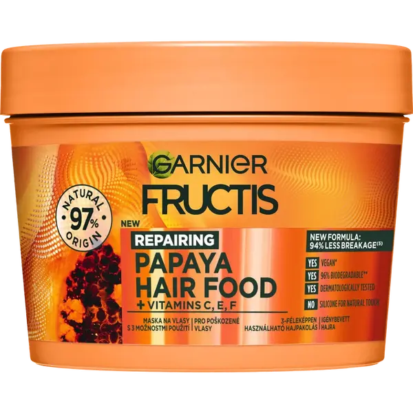 GARNIER Fructis Hair Food papaya maska na vlasy, 400 ml