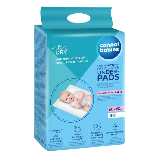 CANPOL BABIES Jednorazové hygienické podložky 60x60cm 10 ks