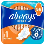 ALWAYS Ultra hygienické vložky (veľ. 1) s krídelkami 56 ks
