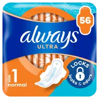 ALWAYS Ultra hygienické vložky (veľ. 1) s krídelkami 56 ks