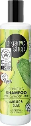 ORGANIC SHOP Regeneračný šampón pre poškodené vlasy Avokádo a olivy 280 ml