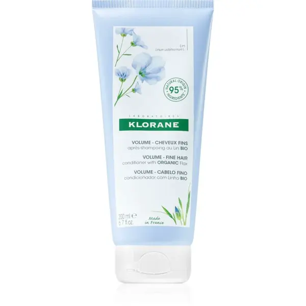 Klorane Flax Fiber kondicionér pre jemné vlasy bez objemu 200 ml