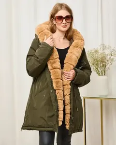 Resti Women's green winter jacket PLUS SIZE - Clothing