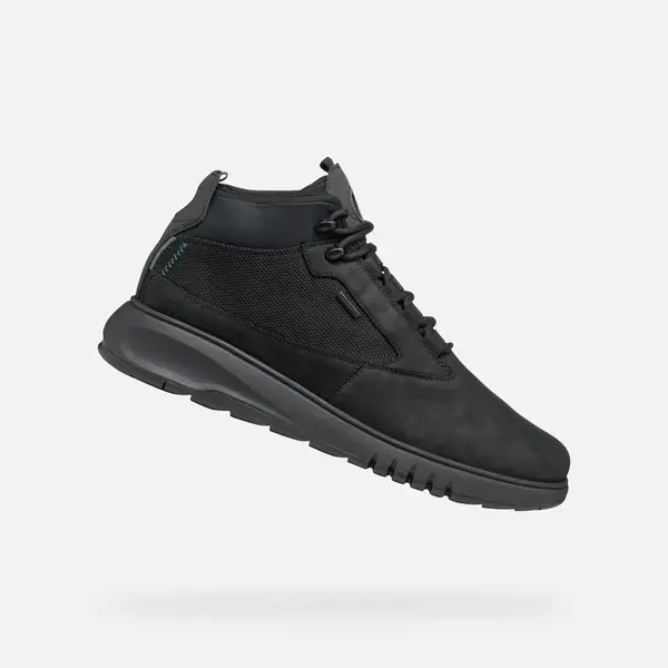 Men's Black Ankle Boots Geox Aerantis 4X4 ABX - Men