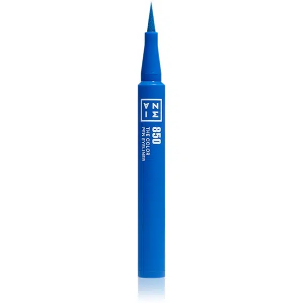 3INA The Color Pen Eyeliner Mini očné linky vo fixe odtieň 850 - Blue 0,6 ml