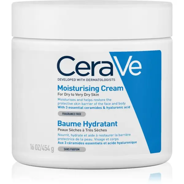 CeraVe Moisturizers hydratačný krém na tvár a telo pre suchú až veľmi suchú pokožku 454 g