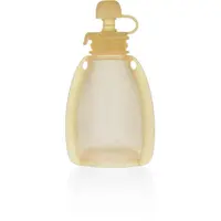 Zopa Silicone Refillable Baby Food Pouch kapsička na jedlo 0 m+ Transparent Yellow 120 ml