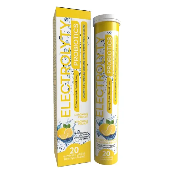ELECTROLYTY PROBIOTICS Citrón šumivé tablety 20 kusov