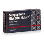 SUPPOSITORIA Glycerini galvex 2,06 g 10 čapíkov