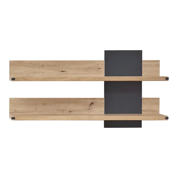 Livetastic NÁSTĚNNÁ POLICE, barvy grafitu, dub artisan, 120/62/25 cm