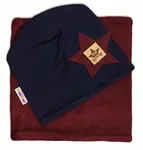 Baby Nellys Bavlnená sada čiapočka a nákrčník Nelly Star - tm.modrá s bordo, vel. 110